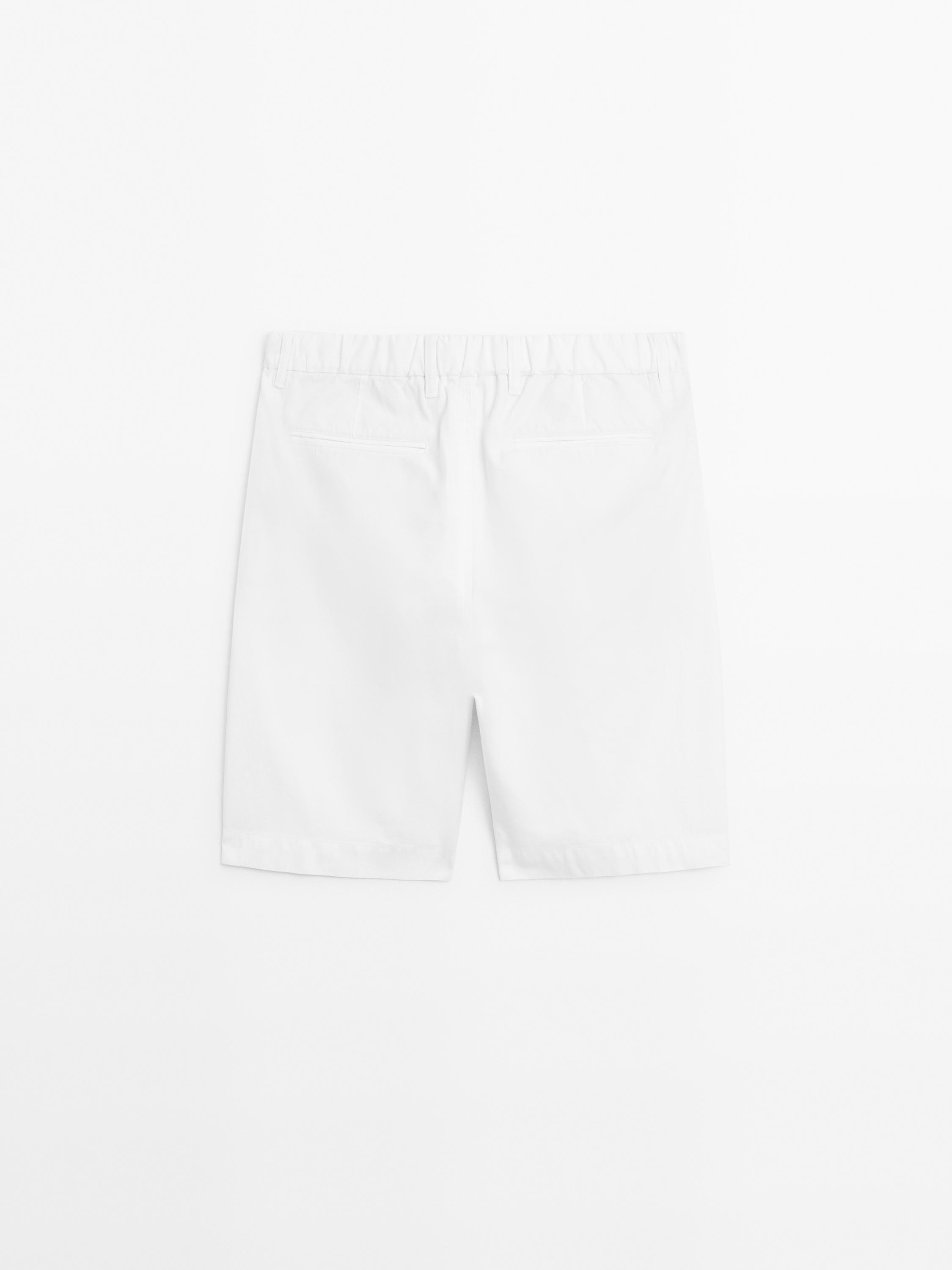 Bermuda semi-jogging en coton mélangé